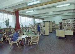 1973, FŐFOTÓ, interior, library, bookshelf, Fortepan #216058