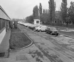 Magyarország, Csepeli Szabadkikötő, Budapest XXI., Petróleum utca 4., a Merkur Személygépkocsi Értékesítő Vállalat telepe., 1974, FŐFOTÓ, Budapest, Fiat 127, Polski Fiat 125p, Fortepan #216207