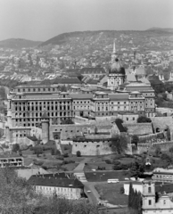 Magyarország, Budapest I., kilátás a Gellérthegy felől a Budavári Palota (korábban Királyi Palota) és a Rózsadomb felé., 1974, FŐFOTÓ, Budapest, Fortepan #216288