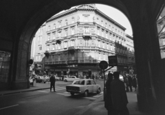 1975, Gothár Péter, crosswalk, cornerhouse, Fortepan #216460