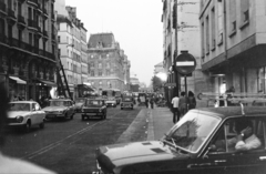 Franciaország, Párizs, Rue de Petit Pont a Place du Petit-Pont felé nézve., 1973, Gothár Péter, Renault 16, Fortepan #216644