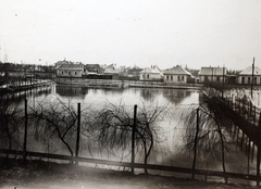 Magyarország, Cegléd, a télen korcsolyapályaként működő teniszpályák a Malom-tó helyén., 1934, Kádár István, Fortepan #216803