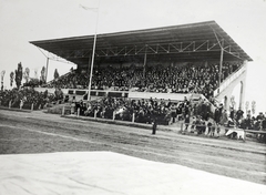 Hungary, Cegléd, városi sporttelep., 1934, Kádár István, pitch, auditorium, truss bridge, reinforced concrete frame, Fortepan #216906