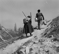 Magyarország, Öskü, domboldal a Kerek templommal szemben., 1959, Kotnyek Antal, műemlék, épített örökség, Fortepan #21730