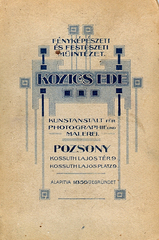 1903, Pohl Pálma, műterem, hátlap, fényképész, Fortepan #217417