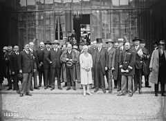 Franciaország, Párizs, Élysée-palota. Az Interparlamentáris Unió konferenciájára érkezett delegátusok egy csoportja., 1920, Francia Nemzeti Könyvtár, csoportkép, cilinder, Fortepan #217621