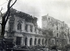 Magyarország, Budapest I., a Roham utca Krisztina körút és Pauler utca közötti lerombolt épületei., 1945, Vörös Hadsereg, Budapest, háborús kár, épületkár, járműroncs, Fortepan #217710