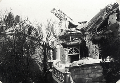 1945, Vörös Hadsereg, war damage, damaged building, railing, stairs, Fortepan #217788