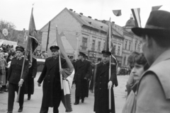 Magyarország, Esztergom, Széchenyi tér, május 1-i felvonulás., 1964, Almássy László, középület, Fortepan #217893