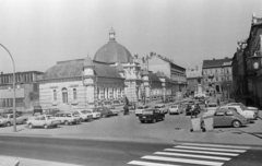 Hungary, Miskolc, Erzsébet (Szabadság) tér, balra a sarkon az Erzsébet fürdő., 1978, Kovács Annamária, Fortepan #218089