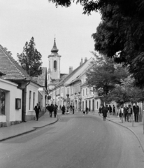 Magyarország, Szentendre, Dumtsa Jenő utca, szemben a Fő (Marx) téren a Blagovesztenszka görögkeleti templom., 1966, BL, Fortepan #218165