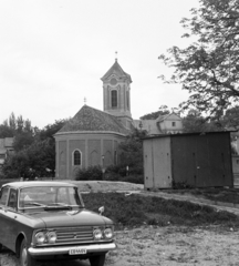 Magyarország, Szentendre, a Pozsarevacska szerb ortodox templom a Bükkös patak partjáról nézve., 1968, BL, Fortepan #218167