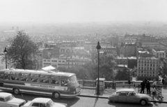 Franciaország, Párizs, kilátás a Montmartre-ról, a Sacré Coeur-bazilikától, dél felé., 1969, BL, Fortepan #218227