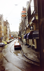 Netherlands, Amsterdam, Reguliersdwarsstraat a Vijzelstraat felől a Rembrandtplein felé nézve., 1978, Benedek Tamás, Fortepan #218377