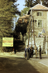 Magyarország, Hévíz, Petőfi Sándor utca, szemben a Park utcához vezető lépcsősor., 1962, Benedek Tamás, étterem, önkiszolgáló, Fortepan #218388