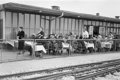 Magyarország, Széchenyihegy, Budapest XII., étterem a Gyermekvasút (Úttörővasút) végállomásánál., 1958, Burszán Sándor, Budapest, terasz, Fortepan #218493