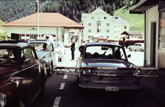 Olaszország, Ötz-völgyi-Alpok, Brenner-hágó, közúti határátkelő., 1967, Darányi Sándor, Trabant 601, rendszám, Fortepan #218533