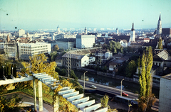 Romania,Transylvania, Cluj-Napoca, látkép a Fellegvárból, jobbra a Szent Mihály-templom., 1978, Dőri András, citadel, colorful, Fortepan #218653