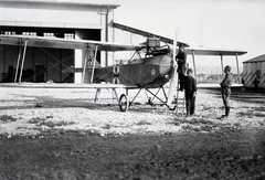 Austria, Wiener Neustadt, Wiener Strasse, a Császári és Királyi Hadsereg katonai repülőtere., 1915, Herzka Ferenc, airplane, biplane, Oeffag C.II, Fortepan #218789