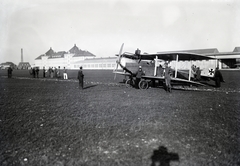 Austria, Wiener Neustadt, Wiener Strasse, a Császári és Királyi Hadsereg katonai repülőtere., 1915, Herzka Ferenc, airplane, biplane, Oeffag C.II, Fortepan #218791