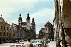 Csehország, Telč, Piactér (náměstí Zachariáše z Hradce)., 1959, Hunyady József, színes, Fortepan #218815