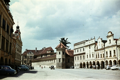 Csehország, Telč, Piactér (náměstí Zachariáše z Hradce)., 1959, Hunyady József, színes, Fortepan #218816