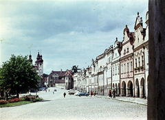 Csehország, Telč, Piactér (náměstí Zachariáše z Hradce)., 1959, Hunyady József, színes, Fortepan #218818