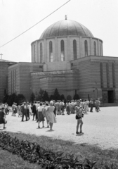 Magyarország, Mohács, Széchenyi tér, Fogadalmi templom., 1962, Hunyady József, Fortepan #218831