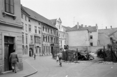 Hungary, Sopron, Szent György utca az Orsolya tér felé, jobbra az Új utca., 1961, Hunyady József, dead end, Fortepan #218857