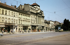 Románia,Erdély, Arad, Bulevardul Revoluției (régi nevén Andrássy tér), szemben a Csanády-palota., 1965, Istitoris Valéria, színes, utcakép, Fortepan #219035