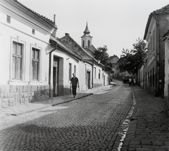 Magyarország, Szentendre, Bogdányi út (Vöröshadsereg utca), szemben a Blagovesztenszka görögkeleti templom., 1971, Kotnyek Antal, utcakép, Fortepan #21928