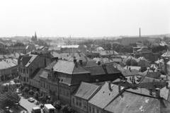 Magyarország, Veszprém, kilátás a Tűztoronyból előtérben az Óváros (Vöröshadsereg) tér épületei., 1960, Krantz Károly, háztető, Fortepan #219329