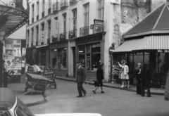 Franciaország, Párizs, Rue de Buci a Rue Grégoire de Tours felé nézve., 1970, László Áron, Fortepan #219460