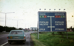 Finnország, Tampere, a 12-es számú autópálya Hyhky városrész határában., 1978, Mezey András, Ford Taunus TC, Fortepan #219594