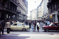 Serbia, Belgrade, ulica Kneza Mihajla az ulica Zmaj Jovina kereszteződésétől az Akademski plato felé., 1979, Mezey András, Yugoslavia, Fortepan #219603