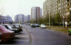 Magyarország, Budapest XI., Bártfai utca a Vahot utca és az Etele (Szakasits Árpád) út felé nézve., 1987, Mezey András, Budapest, Fortepan #219614