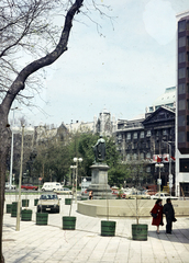 Magyarország, Budapest V., Eötvös tér, Eötvös József szobra., 1987, Mezey András, Budapest, Fortepan #219645