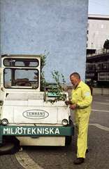 Svédország, Stockholm, Hötorget, a felvétel a Konserthuset Stockholm előtt készült., 1971, Mezey András, Fortepan #219682