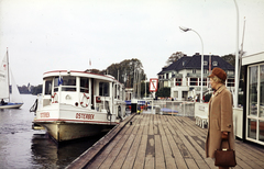 Németország, Hamburg, Aussenalster, Schöne Aussicht, hajókikötő a Feenteichbrücke közelében., 1974, Mezey András, Fortepan #219792