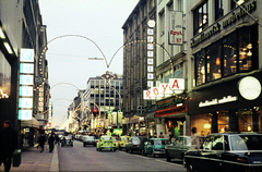 Németország, Hamburg, a Neue Wall a Stadthausbrücke és a Bleichenbrücke között a Binnenalster felé., 1974, Mezey András, Fortepan #219808