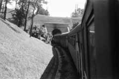 1961, Mihály Tamás, railway, tunnel, coach, train, Fortepan #219905