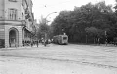 Lengyelország, Krakkó, az ulica Juliana Dunajewskiego az ulica Karmelicka torkolatánál, az ulica Podwale felől nézve., 1962, Mihály Tamás, Fortepan #219948