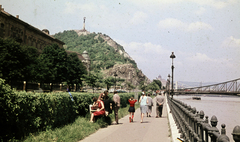 Magyarország, Budapest XI., Műegyetem rakpart, háttérben a Gellért-hegy., 1969, N. Kósa Judit, színes, Budapest, Fortepan #219987