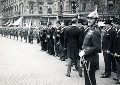 Hungary, Budapest VI., Oktogon, a felvétel Wilhelm Miklas osztrák szövetségi elnök Budapestre érkezése alkalmával készült., 1937, Ferencziné Fodor Katalin, Budapest, Fortepan #220093