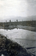 Germany, Berchtesgaden, Hermann Göring házához tartozó medence romjai. A felvétel 1947. augusztus 29-én készült., 1947, Hámornik Balázs, pool, ruins, mountain, Fortepan #220263