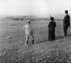 Magyarország, Esztergom, Esztergom-tábor, látkép a Strázsa-hegyről., 1914, Lakatos Mária, keménykalap, Fortepan #22042