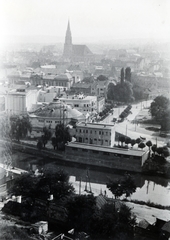 Romania,Transylvania, Cluj-Napoca, látkép a Várhegyről, háttérben a Szent Mihály-templom., 1940, Kádár Attila, Fortepan #220481