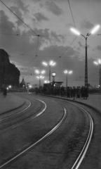 Hungary, Budapest XI., Szent Gellért tér, villamosmegálló., 1961, Sólyi Ilona, Budapest, Fortepan #220622