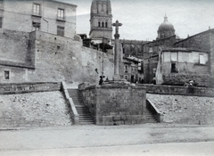 Spanyolország, Salamanca, a Paseo de San Gregorio felől az Új Katedrális (Catedral Nueva) felé nézve., 1915, Jakucs János, Honti család, Fortepan #220776