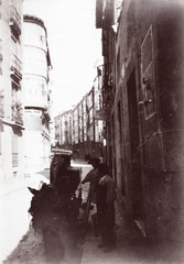 Spanyolország, Burgos, Calle San Juan a Calle de Santander kereszteződése előtt., 1915, Jakucs János, Honti család, Fortepan #220784